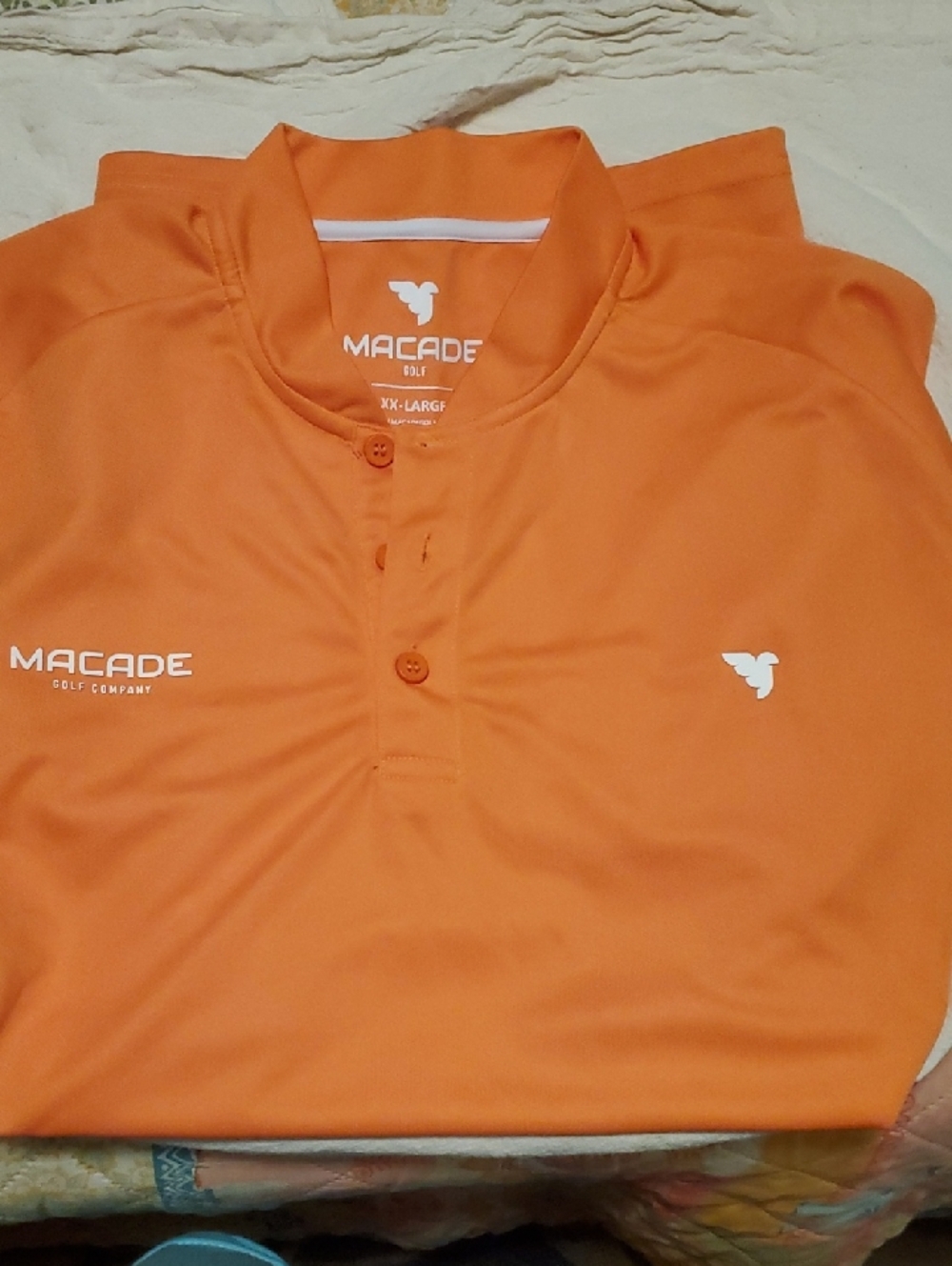 MACADE Men's Orange Polo Shirt - Performance Golf Tee
